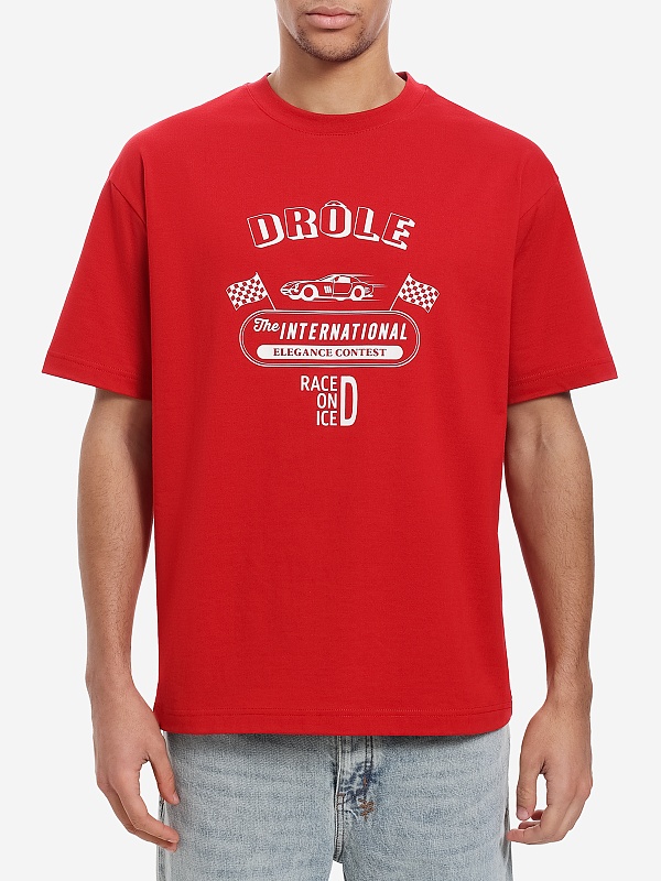 Футболка муж Drôle de Monsieur I-TS279-CO195-RD RED - 2