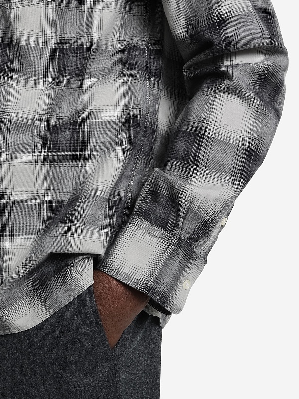 Рубашка муж Officine Generale W25MSHI007PRE SILVER GREY/BLACK SILVER - 5