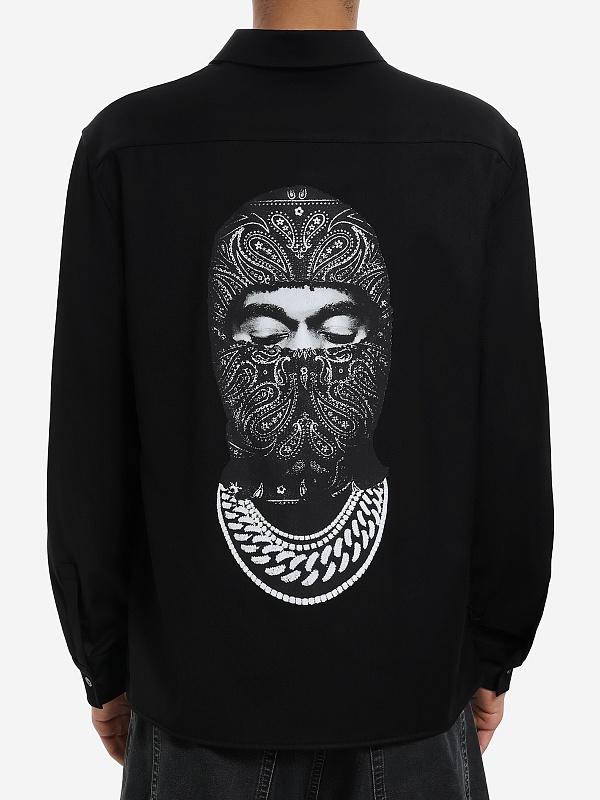 Рубашка муж IH NOM UH NIT NUW25220 009_BLACK - 3