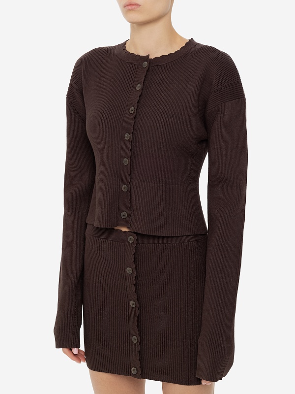 Кардиган жен Yuzefi YUZRS25-RW-KN18-39 CHOCOLATE - 3