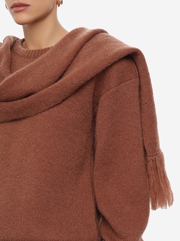 Свитер жен Rowen Rose RR_K553_v2 Tan - 5