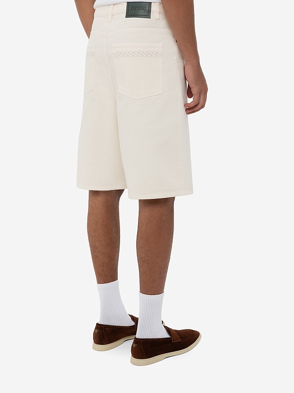 Шорты муж Drôle de Monsieur G-BS147-CO188-OW OFF WHITE - 4