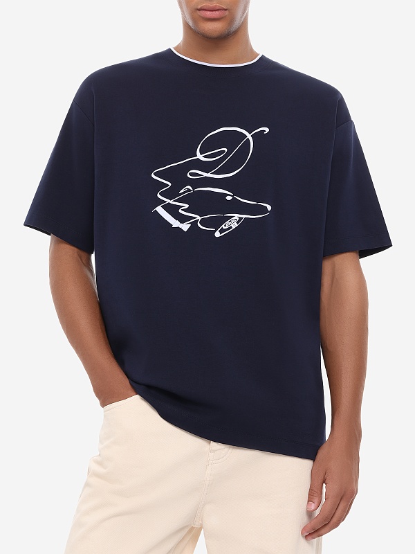 Футболка муж Drôle de Monsieur L-TS332-CO002-NY NAVY - 3