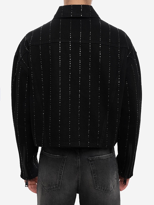 Куртка джинсовая муж PURPLE P052-SPTH126 BLACK - 4