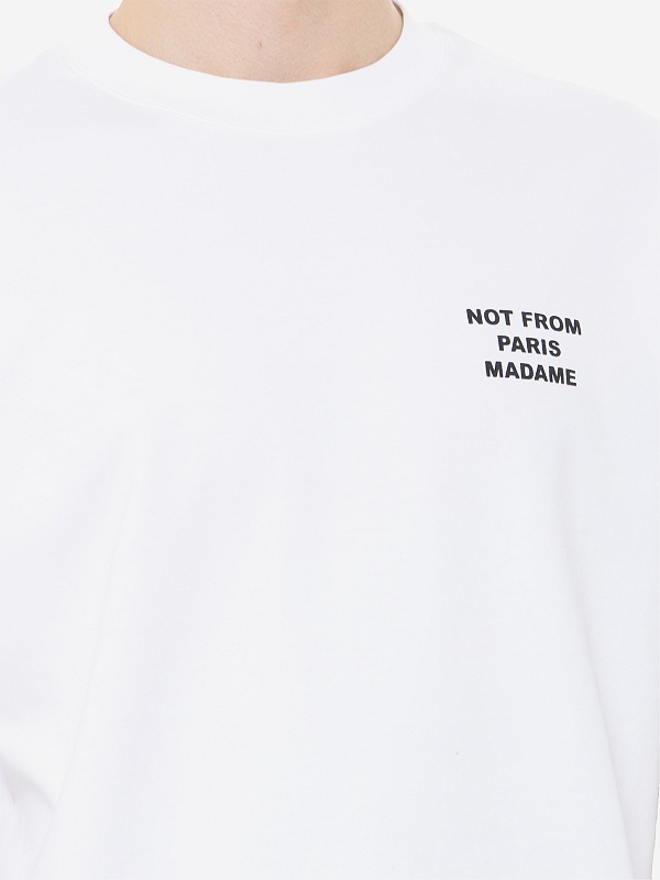 Футболка муж Drôle de Monsieur PERM-TS203-CO002-OPW OPTIC WHITE - 5