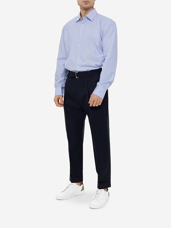 Рубашка муж Officine Generale W24MSHI004PRE BLUE/WHITE - 2