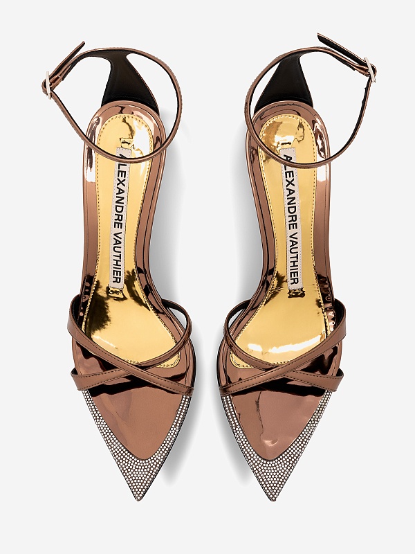 Босоножки (каблук) жен Alexandre Vauthier AVE4001-004 BROWN - 3