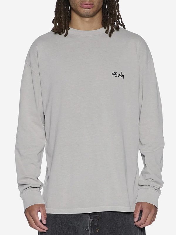 Футболка с длинным рукавом муж Ksubi MFA25TE001 WASHED GREY - 1