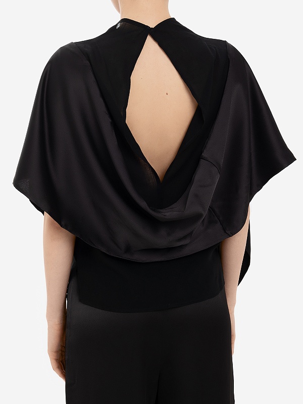 Блуза жен LE17SEPTEMBRE LS2411BL002EBK BLACK - 4