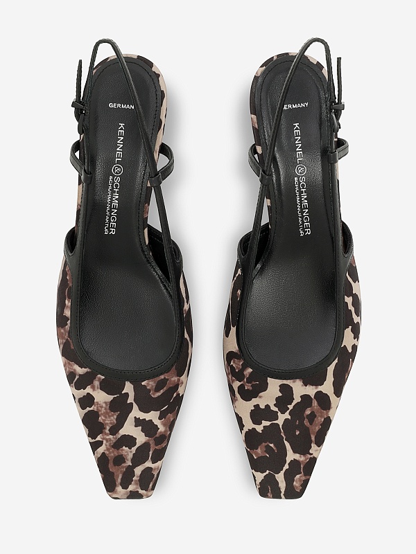 Слингбэки (каблук) жен Kennel & Schmenger 53600-266 camel/schwarz - 5
