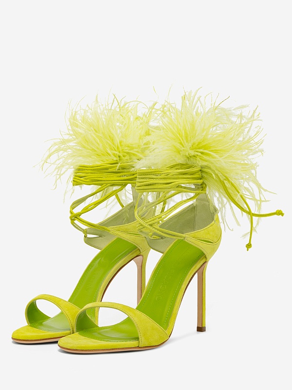 Сандалии (каблук) жен Ricagno TAMARA SANDAL Green - 3