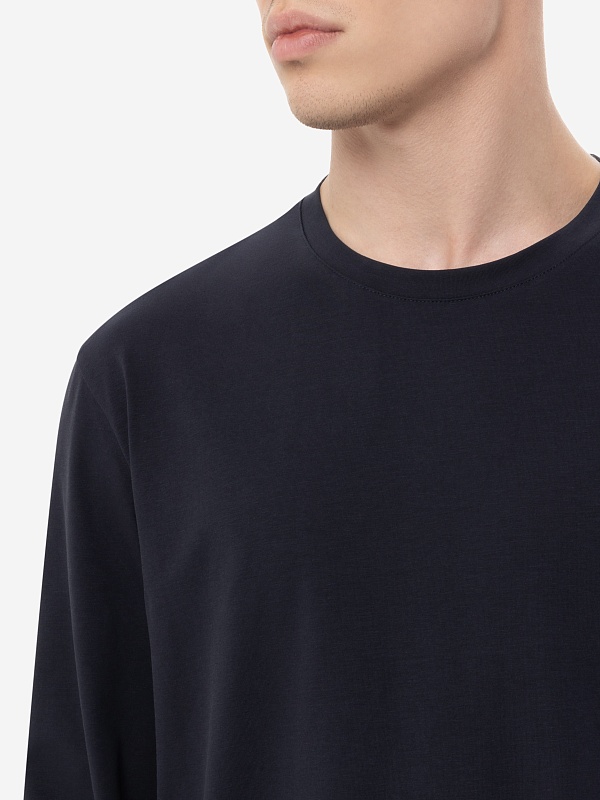 Футболка с длинным рукавом муж 7 For All Mankind JSPM2370NA DARK BLUE - 5