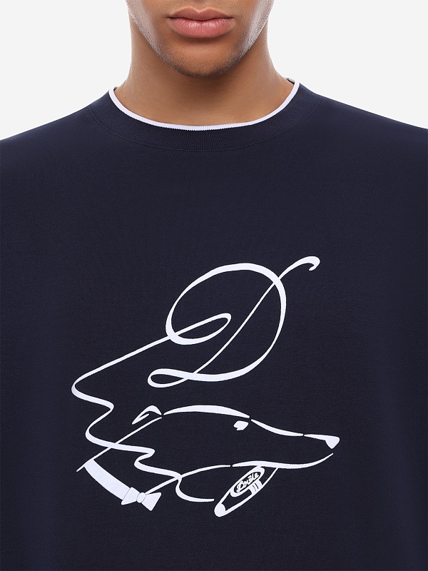 Футболка муж Drôle de Monsieur L-TS332-CO002-NY NAVY - 5