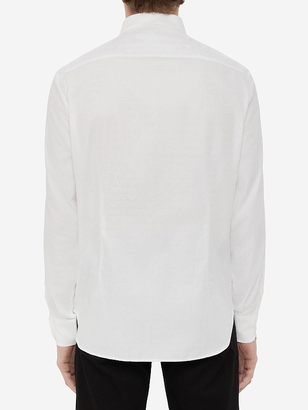 Рубашка муж Emporio Armani 3D1C86 1NIUZ F146 OFFWHITE LOGO - 4