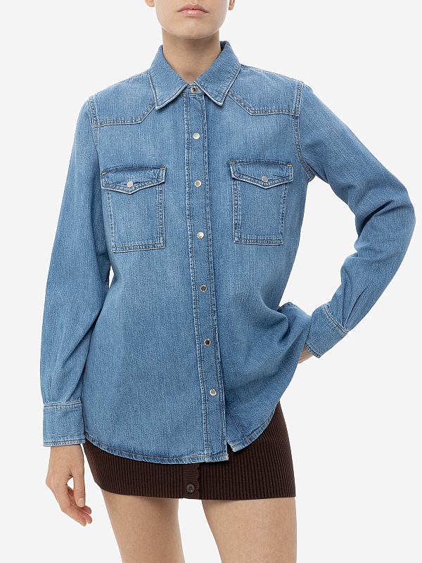 Рубашка жен 7 For All Mankind JSYRC210MS LIGHT BLUE - 3