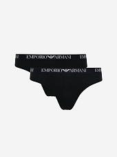 Набор (трусы 2 пары) жен Emporio Armani EW000402 AF13033 MC005 BLACK/BLACK