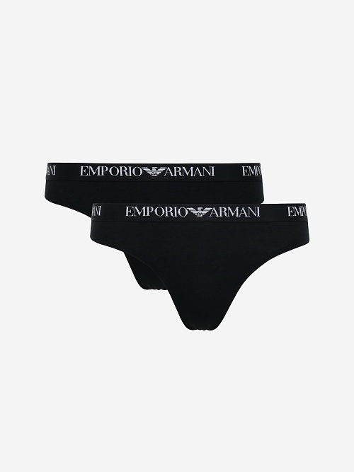 Набор (трусы 2 пары) жен Emporio Armani EW000402 AF13033 MC005 BLACK/BLACK - 0