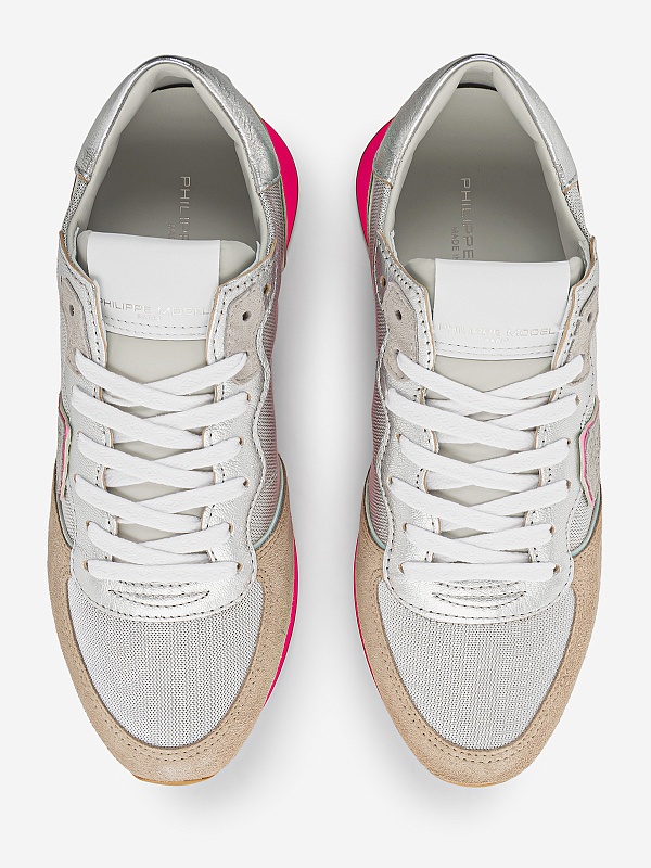 Кроссовки жен Philippe Model TZLD ANN2 ANIMALIER NEON_BLANC FUCSIA - 2