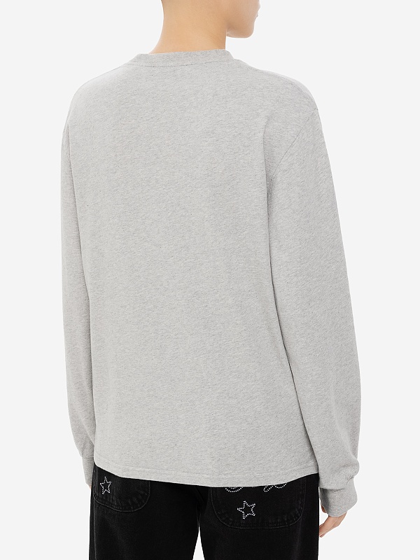 Футболка с длинным рукавом муж Carne Bollente SS25LT0103 Melange Grey - 6