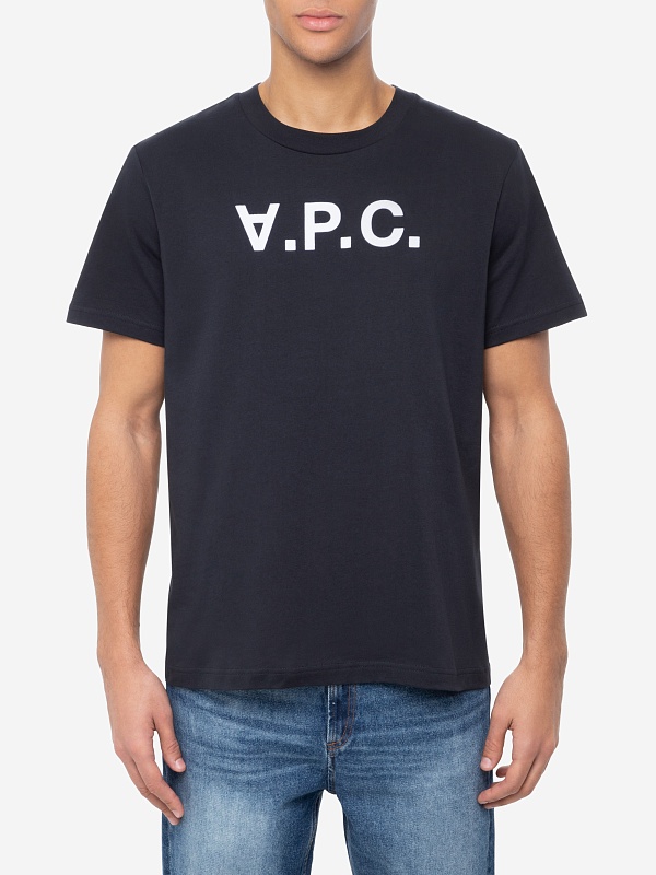 Футболка муж A.P.C. COHBM-M26384 DARK NAVY/ECRU - 2