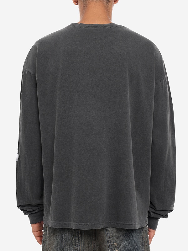 Футболка с длинным рукавом муж Alchemist ALSS26MJLST37b Jet Black - 4