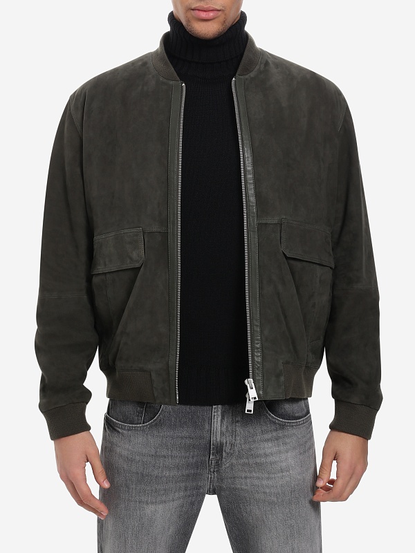 Куртка кожаная муж Arma 002G256009.05 DARK GREEN - 2