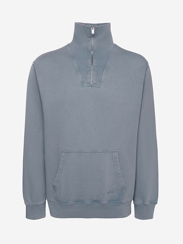 Толстовка муж A.P.C. COHMU-H37014 IAB LIGHT BLUE - 0