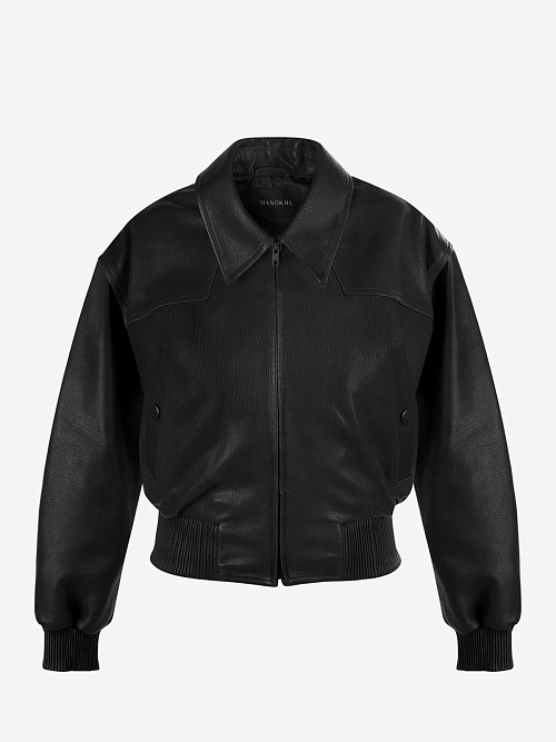 Куртка кожаная жен MANOKHI ASS2501 BLACK - 0