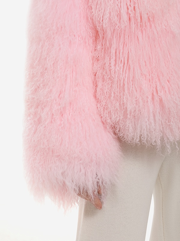 Шуба жен Burka AN-2405B/55BR Розовый - 4