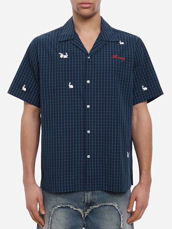 Рубашка муж Carne Bollente SS26SSS0202 Green Check - 3