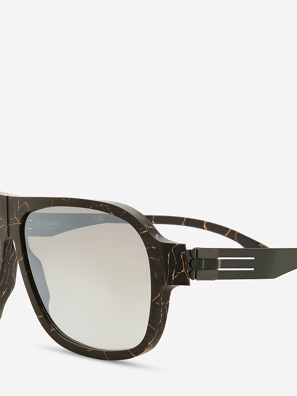Ic Berlin IB Power Law Brown Marble Rough Gun Metal Brown Marble Matt Brown-Sand Mirrored Mittwoch - 3