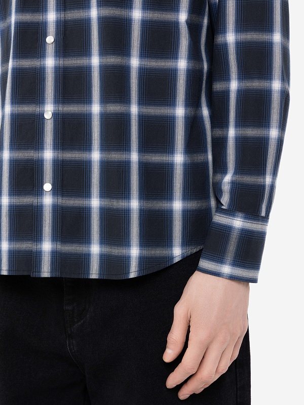 Рубашка муж Tonywack BE12SH15 NAVY/WHITE - 5