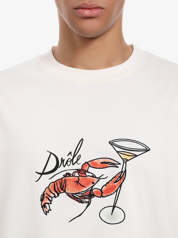Футболка муж Drôle de Monsieur I-TS277-CO195-OW OFF WHITE - 4