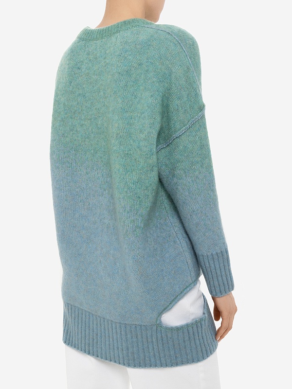 Свитер жен Isabel Benenato DK172 2426 TURQUOISE/SKY - 4