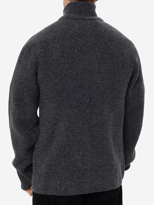 Кардиган муж Officine Generale W24MKNT303 BLACK/DARKGREY - 4
