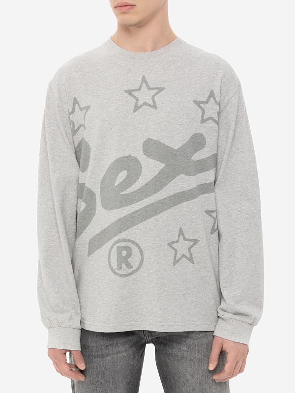 Футболка с длинным рукавом муж Carne Bollente SS25LT0103 Melange Grey - 2