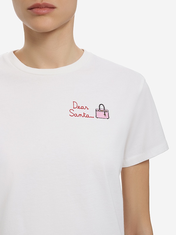 Футболка жен MC2 Saint Barth EMI0002 03929I DEAR SANTA BAG 10 EMB - 3