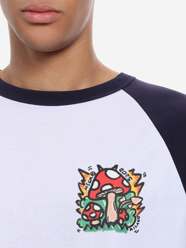 Футболка с длинным рукавом муж MSGM 3940MM78 257798 01 - 4