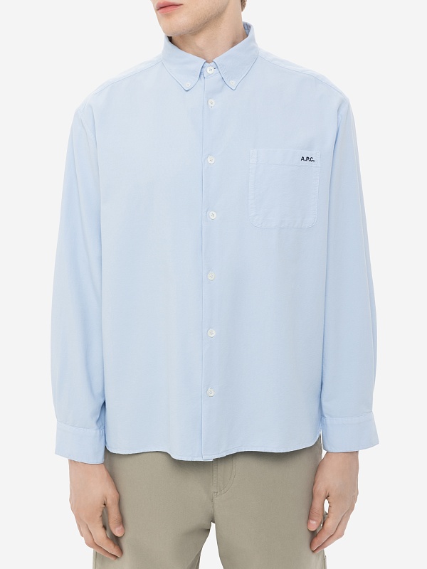Рубашка муж A.P.C. COHAH-H12599 BAA LIGHT BLUE - 3