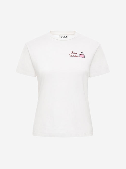 Футболка жен MC2 Saint Barth EMI0002 03929I DEAR SANTA BAG 10 EMB - 0