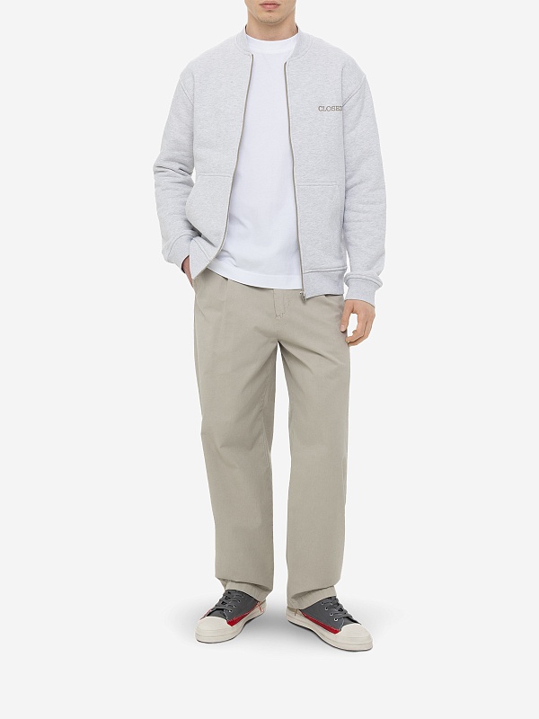 Толстовка на молнии муж Closed C85955-452-22 120 BRIGHT GREY MELANGE - 2