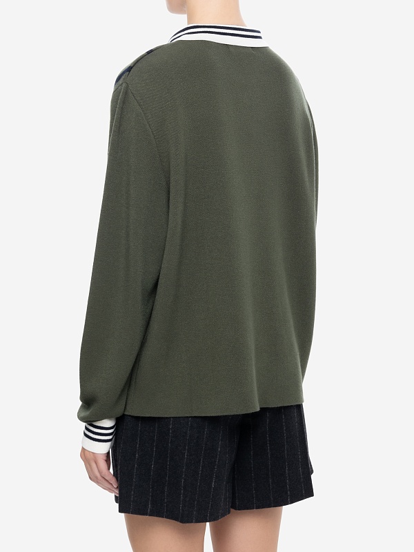 Свитер муж Carne Bollente AW25LSP0101 Green - 4
