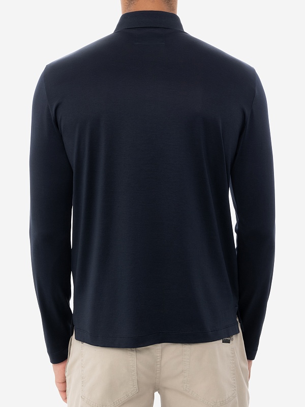 Поло с длинным рукавом муж Emporio Armani 8N1F97 1JUVZ 0920 BLU NAVY - 3