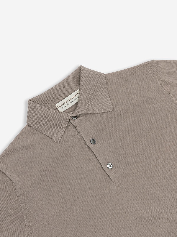 Поло с длинным рукавом муж Filippo De Laurentiis PL1ML LSC18R 920 taupe - 2