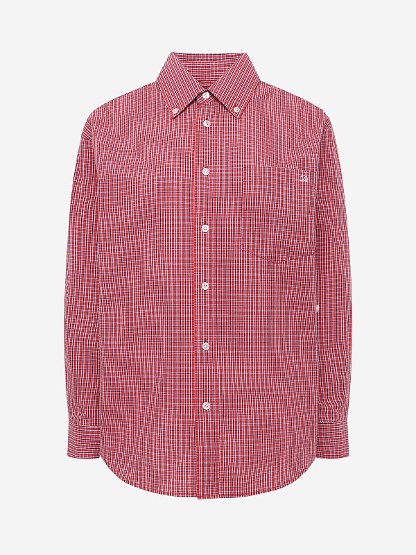 Рубашка жен DUNST UDSH6A115R2 RED CHECK - 0