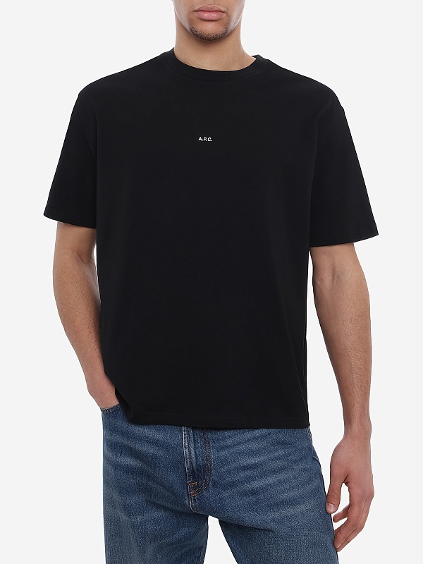 Футболка муж A.P.C. COHBW-H26386 TZC NOIR/BLANC - 3