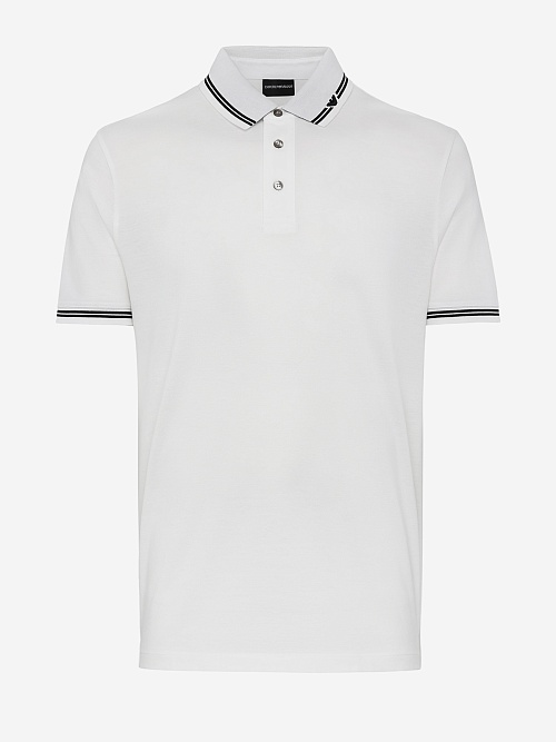 Поло муж Emporio Armani EM000852 AF12955 F0068 OFFWHITE TIPPING AND EAGLE - 0
