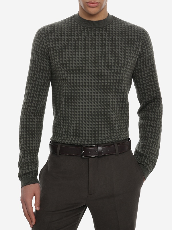 Свитер муж Emporio Armani EM001989 AF14199 F8047 BLACK INK DUSTY OLIVE EGL - 3