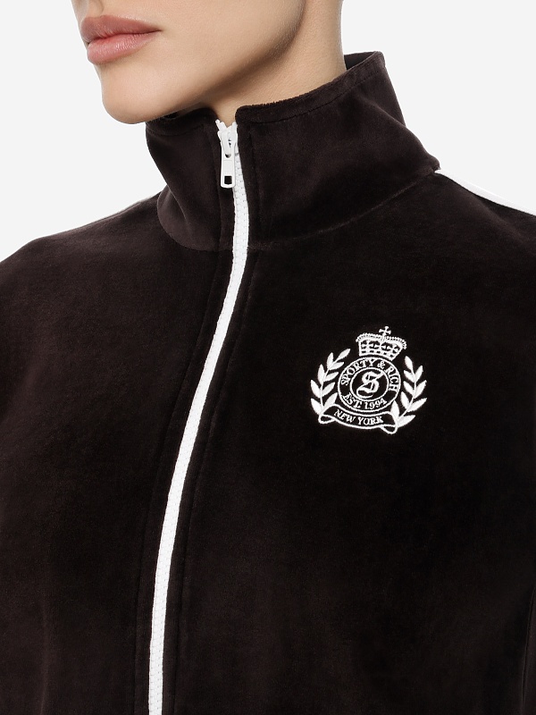 Толстовка на молнии жен Sporty & Rich JA06765243BR03 Chocolate - 4