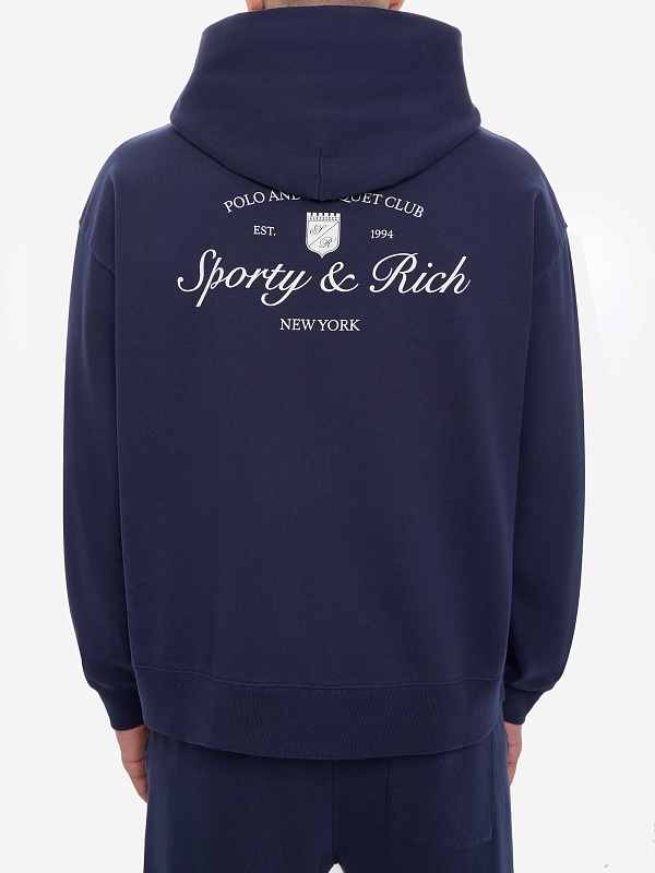 Худи муж Sporty & Rich ST09166328BL106 Dark Navy - 4